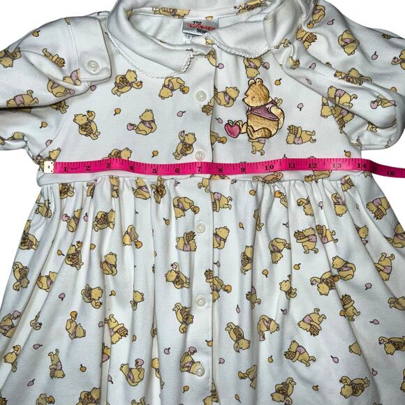 Vintage Disney Classic Winnie the pooh embroidered button up cotton dress 4/5 - Picture 5 of 7